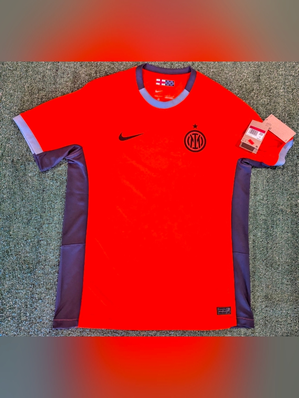 Nike Inter Milan 2023/2024 Third Soccer Kit Orange Mens LG NWT DX9821-820